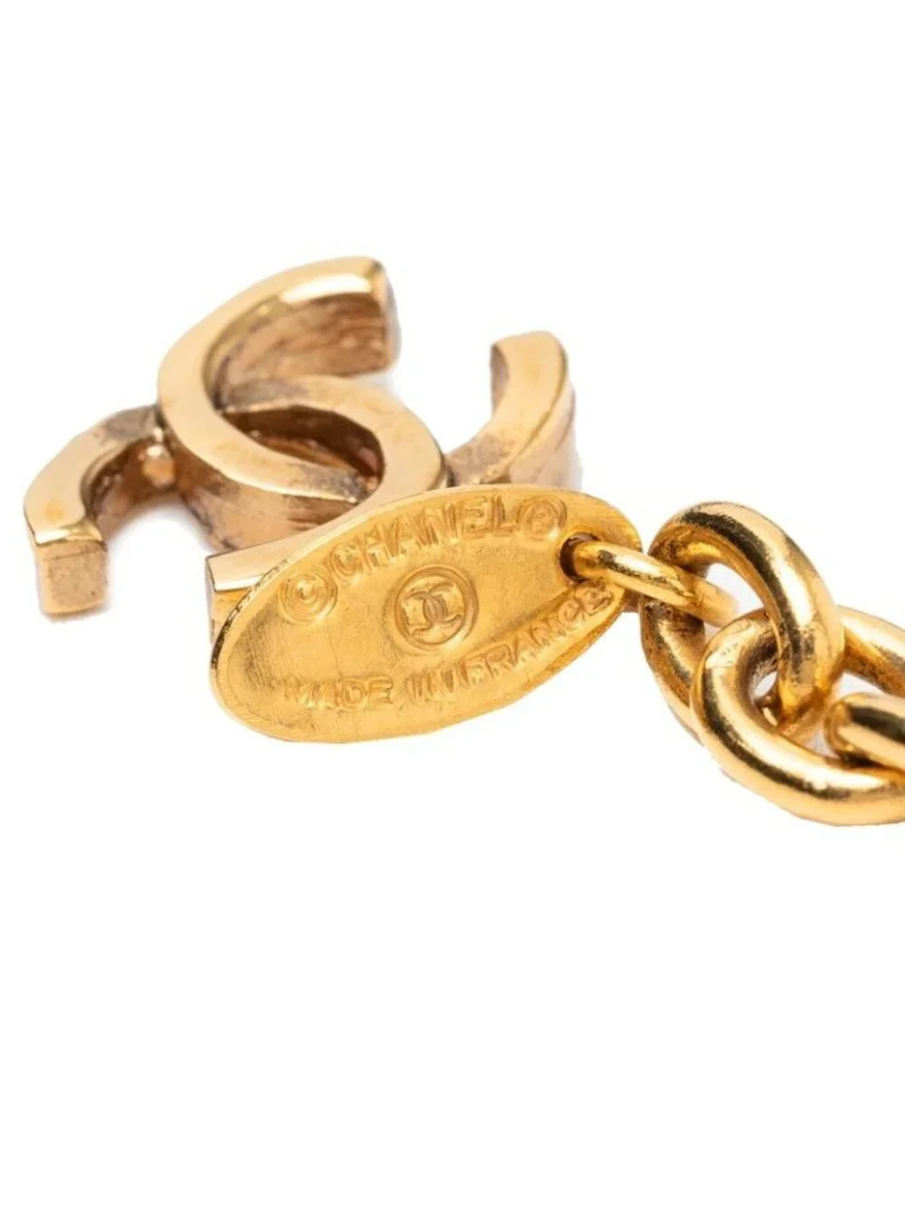 Chanel Vintage CC Logo Triple Strand Chain Belt Gold Plated